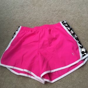 Danskin Now pink and black star athletic shorts